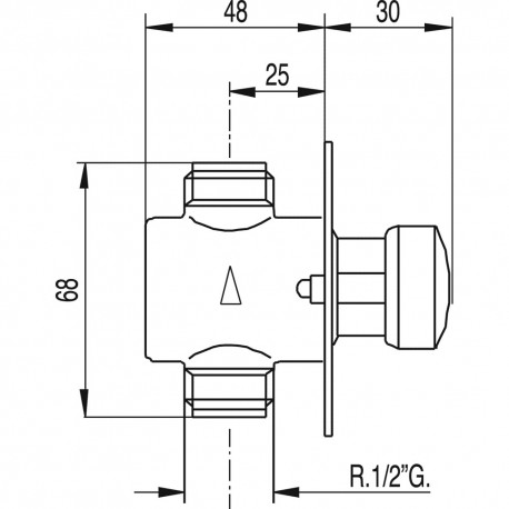 Robinet d’urinoir entrée 1/2” G. Mâle - TRES 01220801