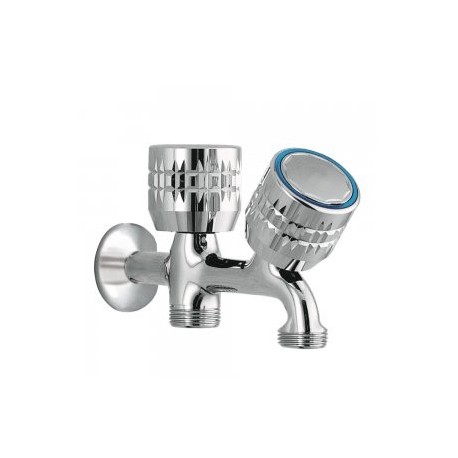 Robinet d'arrivée d'eau pour lave‑linge 1/2” ‑ 3/4" ‑ 3/4"  - TRES 02351501