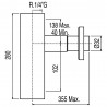 Siphon de lavabo apparent télescopique AVEC CACHE‑SIPHON - TRES 10710342