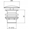 Bonde de lavabo à écoulement libre (vidage toujours ouvert) Ø 72 mm - TRES 13424010