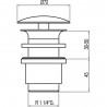 Bonde de lavabo à écoulement libre (vidage toujours ouvert) Ø 72 mm - TRES 13424020