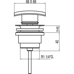 Bonde SIMPLE‑RAPID 68x68 mm CLICK‑CLACK - TRES 13434010