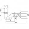 Siphon en S articulé pour lavabo - TRES 13463820