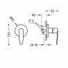 Mitigeur à encastrer (1 voie) corps encastré inclus - TRES 20417701
