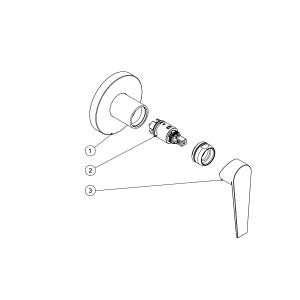 Mitigeur à encastrer (1 voie) corps encastré inclus - TRES 20517701