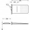 Douches murales acier inoxydable anticalcaire 2 types de jet (Pluie/Cascade). 280x550 mm. - TRES 29990308