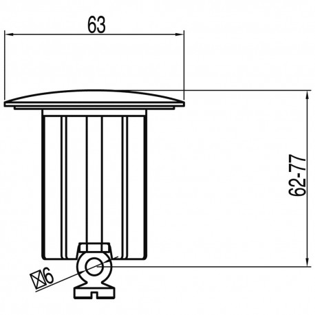 Bouchon avec cache pour vidage automatique Ø 63 mm 1,1/4”  - TRES 913484026