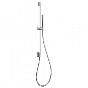 Barre coulissante avec prise d’eau au mur Ø 14 mm. Long. 760 mm. Douchette anticalcaire. (034.116.01). Flexible. - TRES 03493101