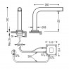 Robinet électronique de lavabo une seule eau TOUCH‑TRES Système sensible au toucher. Ne pas appuyer. - TRES 06144701