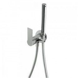 Mitigeur encastrable pour bidet/wc Support dorite ou gauhe, interchangeable. Flexible satin. - TRES 20522301