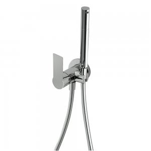 Mitigeur encastrable pour bidet/wc  Support dorite ou gauhe, interchangeable. Flexible satin. - TRES 20522301