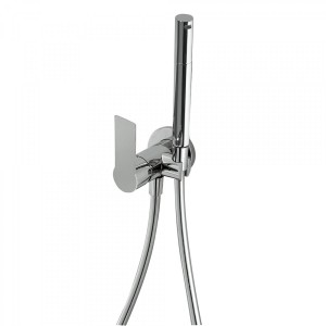 Mitigeur encastrable pour bidet/wc  Support dorite ou gauhe, interchangeable. Flexible satin. - TRES 20522301