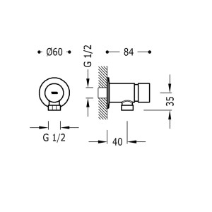 Robinet d’urinoir  - TRES 01220002