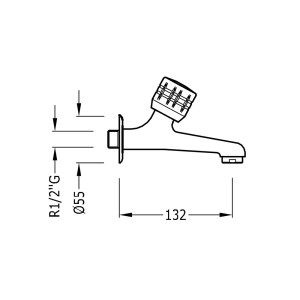 Mitigeur évier 1/2" - TRES 02352001F