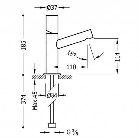 Mitigeur lavabo  - TRES 06110301