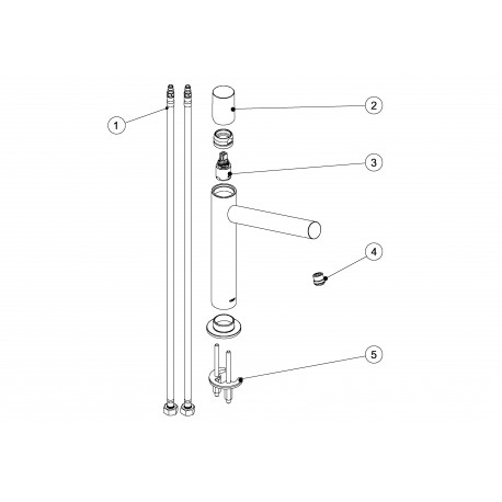 Mitigeur lavabo bec long - TRES 06120601