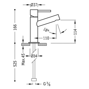 Mitigeur lavabo  - TRES 06210301