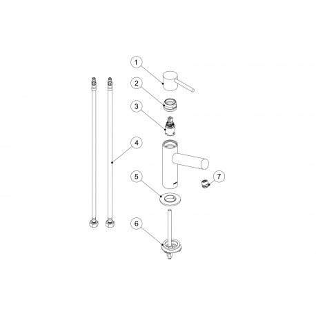 Mitigeur lavabo  - TRES 06210301