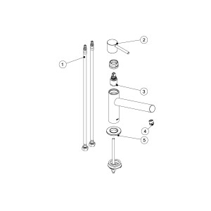 Mitigeur lavabo bec long Chromé - TRES 06220301