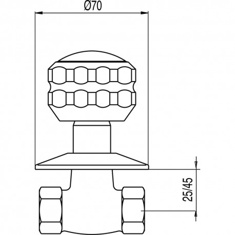 Robinet d'arrêt A fileter 3/4” - TRES 13315710F