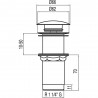 Bonde de lavabo sans trop‑plein Ø 66 mm CLICK‑CLACK - TRES 13454060