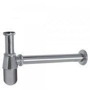 Siphon bouteille avec bouchon de visite pour lavabo  - TRES 13463430