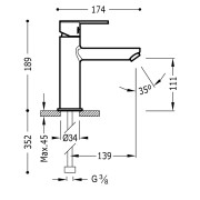 Mitigeur lavabo  - TRES 181203