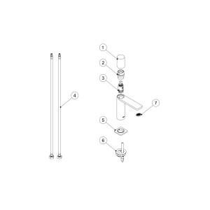 Mitigeur lavabo chromé LOFT  - TRES 20010302