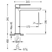 Mitigeur lavabo avec rallonge - TRES 20020303