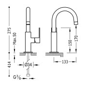 Mitigeur lavabo  - TRES 20020504