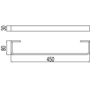 Porte‑serviette 450 mm. - TRES 20063604
