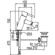 Mitigeur lavabo  - TRES 20310301