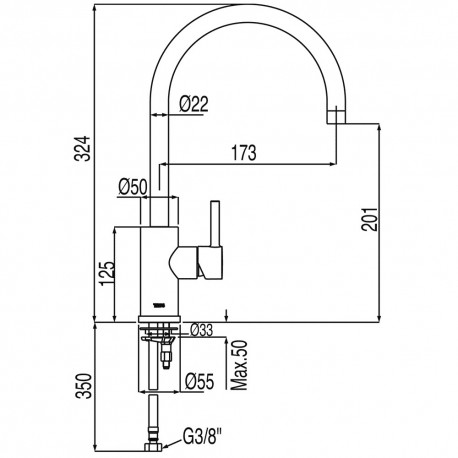 Mitigeur lavabo  - TRES 20340301