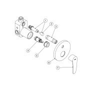 Mitigeur à encastrer (2 voies) corps encastré inclus - TRES 20418001