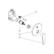 Mitigeur à encastrer (2 voies) corps encastré inclus - TRES 20518001
