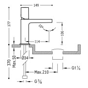 Mitigeur lavabo  - TRES 21110302
