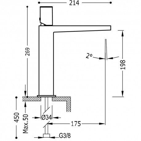 Mitigeur lavabo  - TRES 21120302