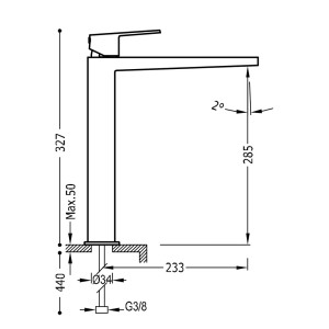 Mitigeur lavabo  - TRES 21180301