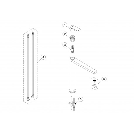 Mitigeur lavabo  - TRES 21180301