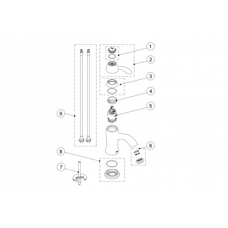 Mitigeur lavabo  - TRES 24210301