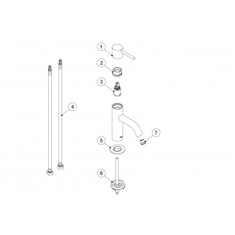 Mitigeur lavabo Chrome STUDY EXCLUSIVE - TRES 26290301