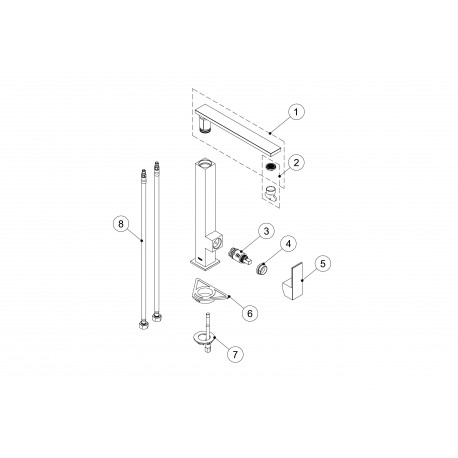 Mitigeur évier bec TRES COLOR Acier - TRES - 50648603