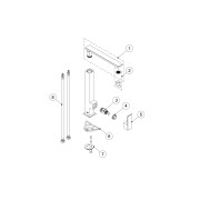 Mitigeur évier bec TRES COLOR Acier - TRES - 50648603