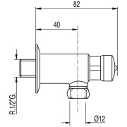 Robinet d’urinoir entrée arrière - TRES 112200