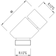 Coude douchette pour robinetterie sur gorge - TRES 913414580
