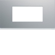 Plaque 4M E71 titane - APPAREILLAGE MURAL GALLERY HAGER WXP0104