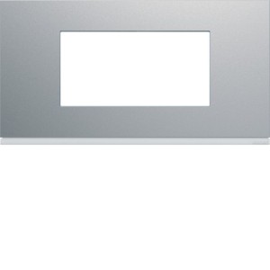 Plaque 4M E71 titane - APPAREILLAGE MURAL GALLERY HAGER WXP0104