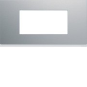 Plaque 4M E71 titane - APPAREILLAGE MURAL GALLERY HAGER WXP0104