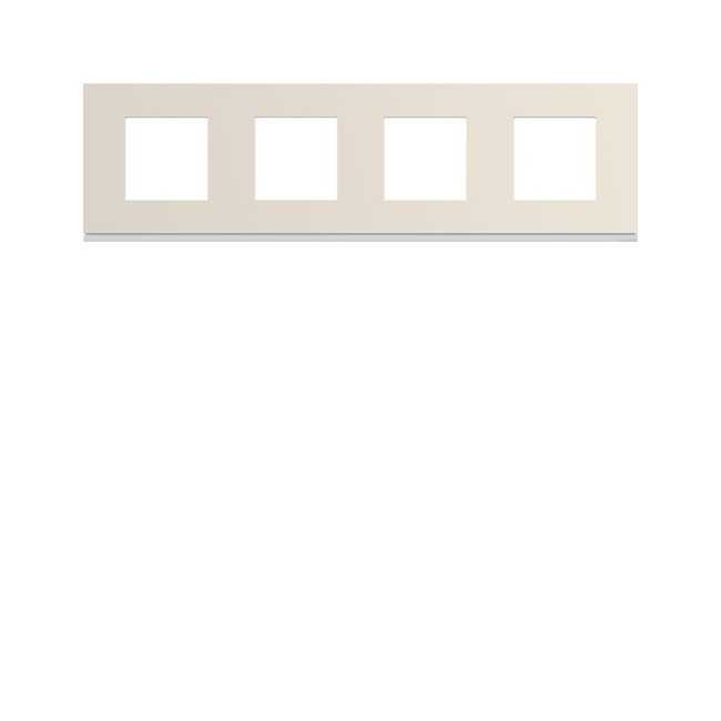 Plaque 4P H71 dune - APPAREILLAGE MURAL GALLERY HAGER WXP0314