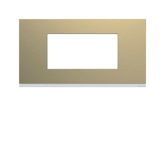 Plaque 4M E71 champagne - APPAREILLAGE MURAL GALLERY HAGER WXP0404